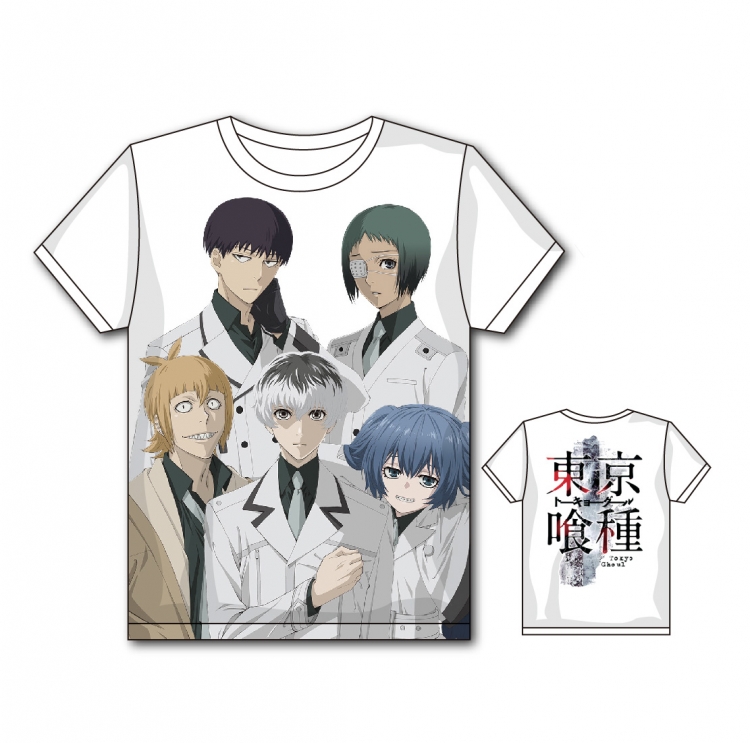 Tokyo Ghoul Full color printing flower short sleeve T-shirt S-5XL, 8 sizes TG39