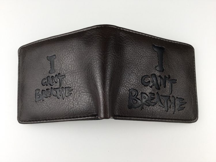 I can't   breath  two fold short wallet 11X9.5CM 60G