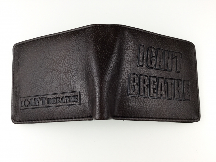 I can't   breath  two fold short wallet 11X9.5CM 60G