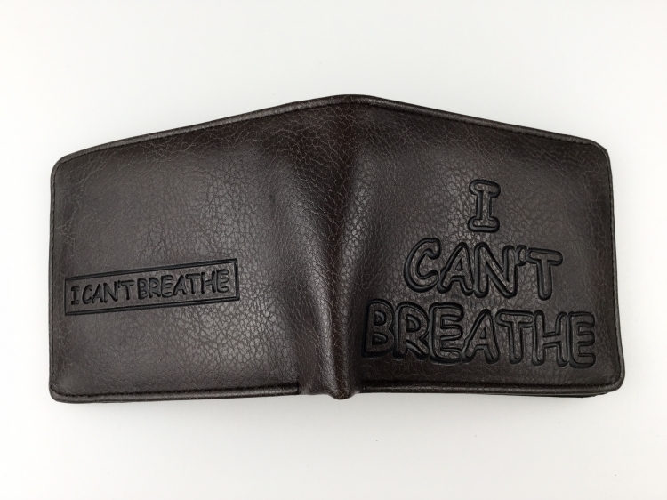 I can't   breath  two fold short wallet 11X9.5CM 60G