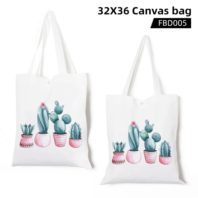 Cactus canvas bag 32X36CM FBD005