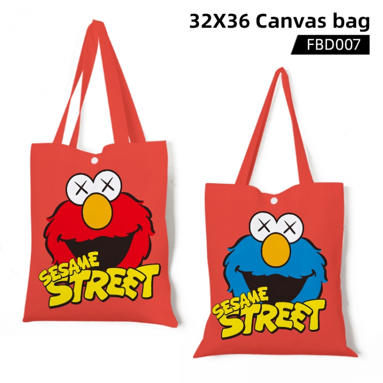 Sesame street Animation Canvas bag 32X36CM FBD007