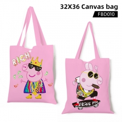 peppa pig Cartoon canvas bag 3...