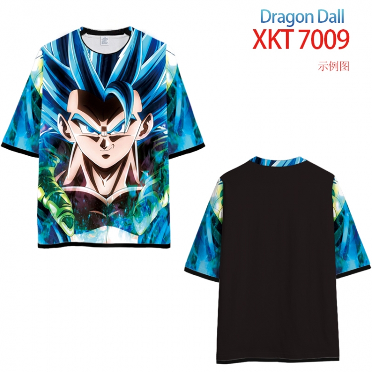 DRAGON Ball Loose short-sleeved T-shirt with black (white) edge 9 sizes from S to 6XL XKT7009