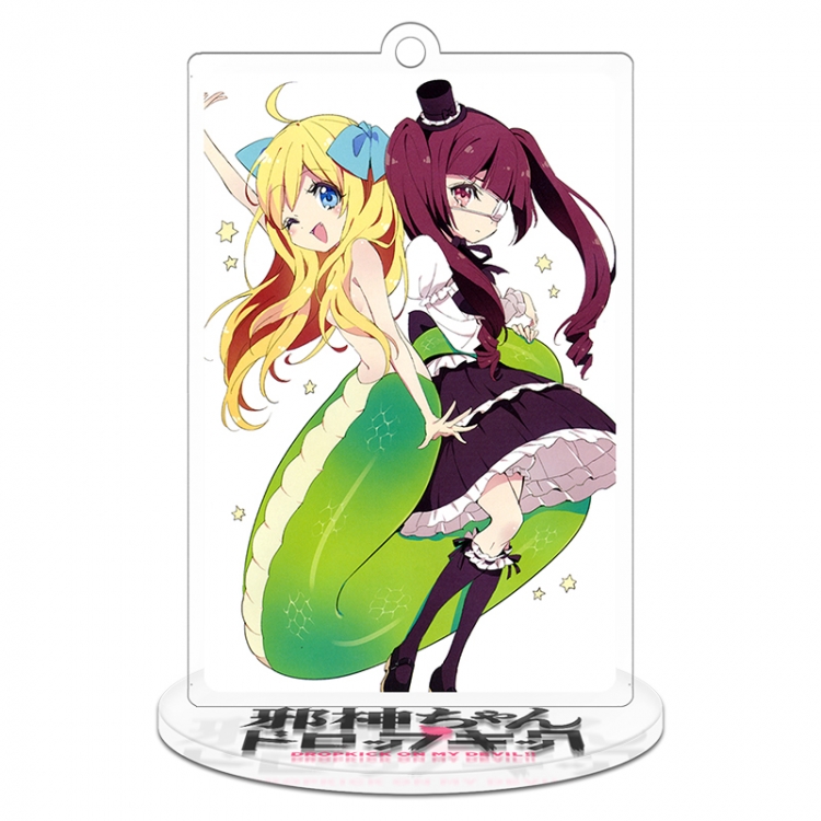 Evil god and kitchen girl acrylic Keychain Standing Plates  8cm
