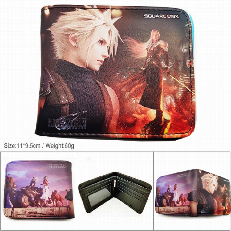 Final Fantasy Short color picture two fold wallet 11X9.5CM 60G HK-626