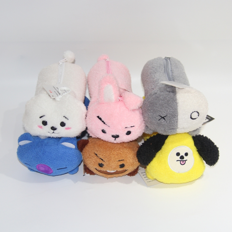 BTS  Wool Cartoon Pencil Bag for  Student 30CM price for 5 pcs