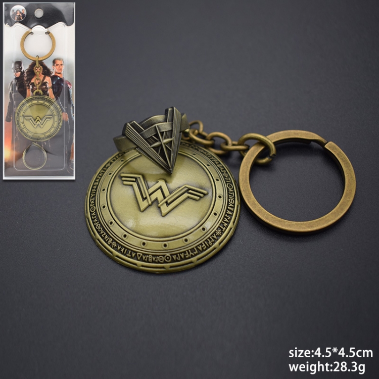 Wonder Woman Animation  Ring  Key Chain  4.5x4.5cm
