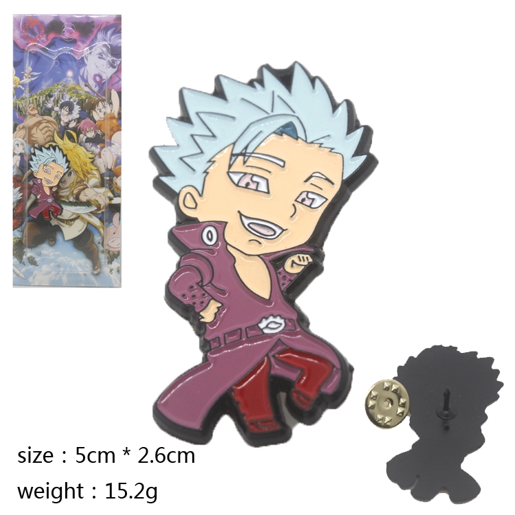The Seven Deadly Sins Brooch 5cmx2.6cm Style 1