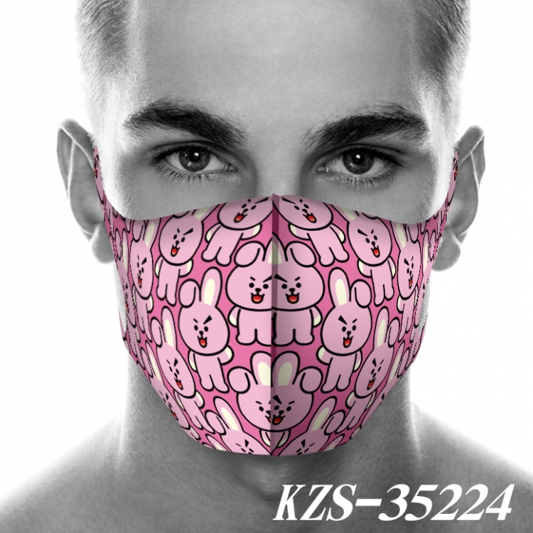 BT21 Anime 3D digital printing masks  price for 5 pcs KZS-35224A