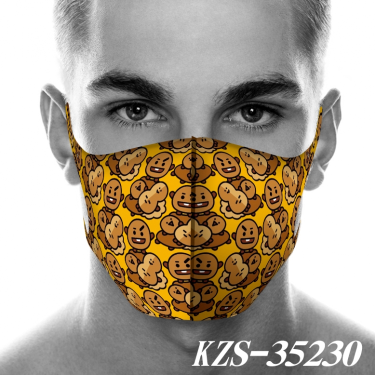 BT21 Anime 3D digital printing masks  price for 5 pcs KZS-35230A