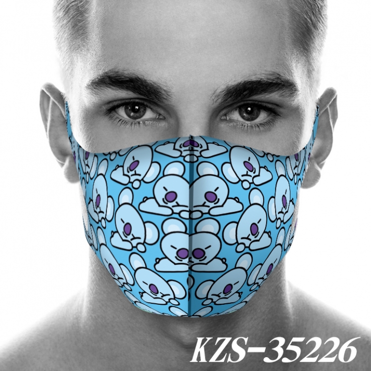 BT21 Anime 3D digital printing masks  price for 5 pcs KZS-35226A