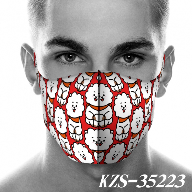 BT21 Anime 3D digital printing masks  price for 5 pcs KZS-35223A