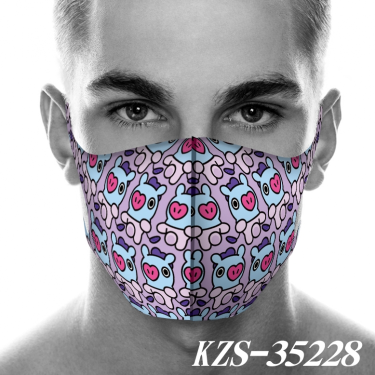 BT21 Anime 3D digital printing masks  price for 5 pcs KZS-35228A