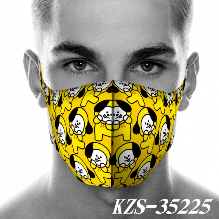 BT21 Anime 3D digital printing masks  price for 5 pcs KZS-35225A
