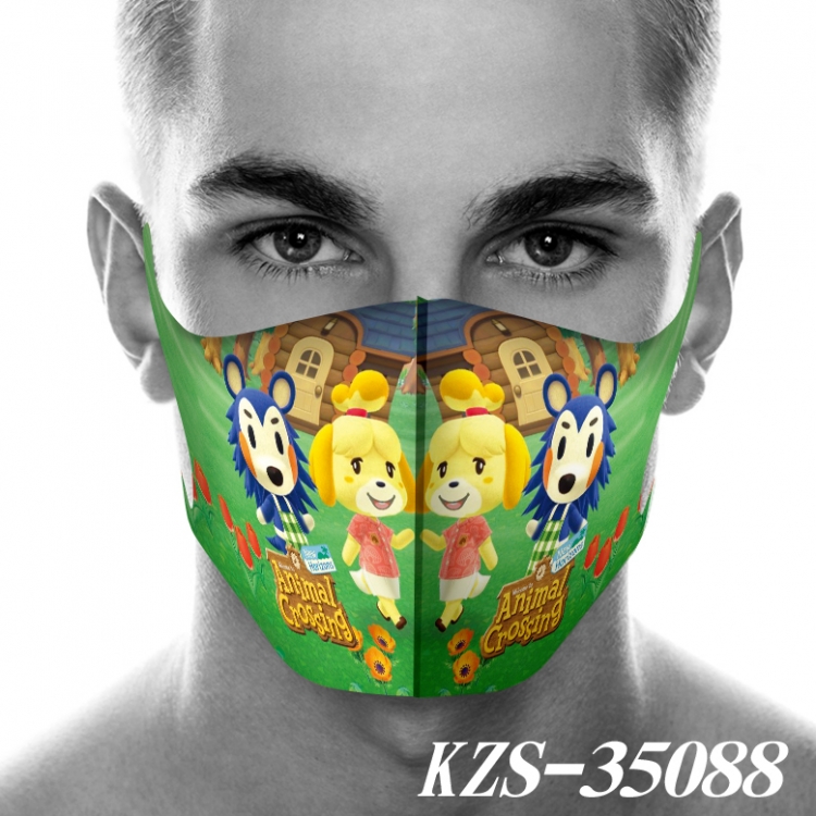 Animal Crossing Anime 3D digital printing masks  price for 5 pcs KZS-35088A