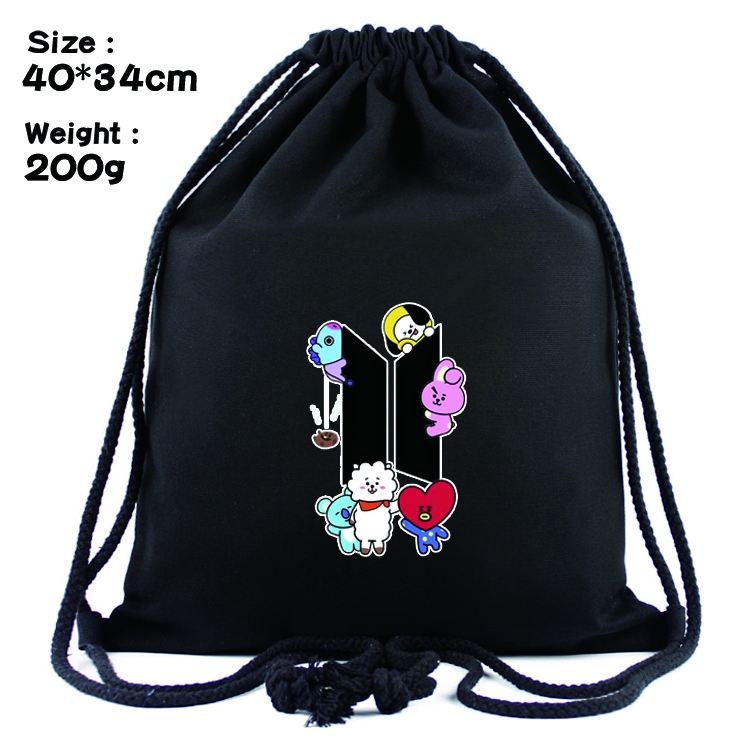 BTS  Anime Drawstring Bags Bundle Backpack style 10