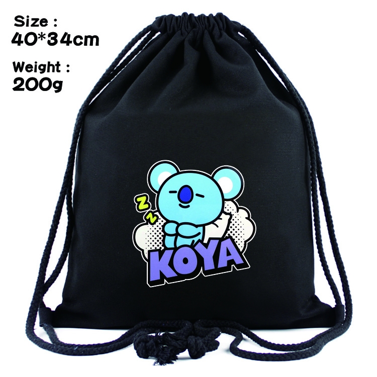 BTS  Anime Drawstring Bags Bundle Backpack  style 6