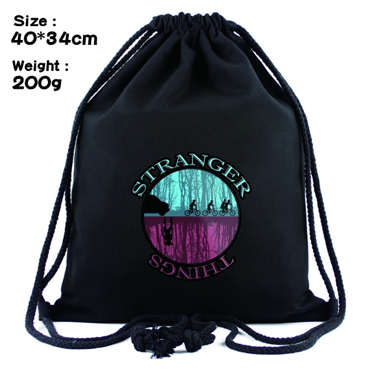 Stranger Things Anime Drawstring Bags Bundle Backpack  40x34cm  style 7