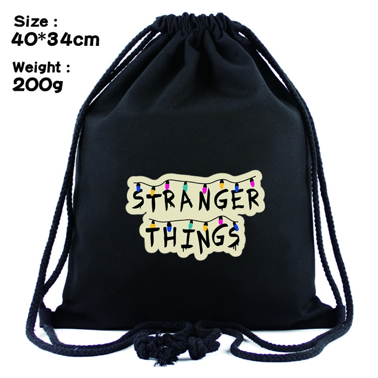 Stranger Things Anime Drawstring Bags Bundle Backpack  40x34cm  style 5