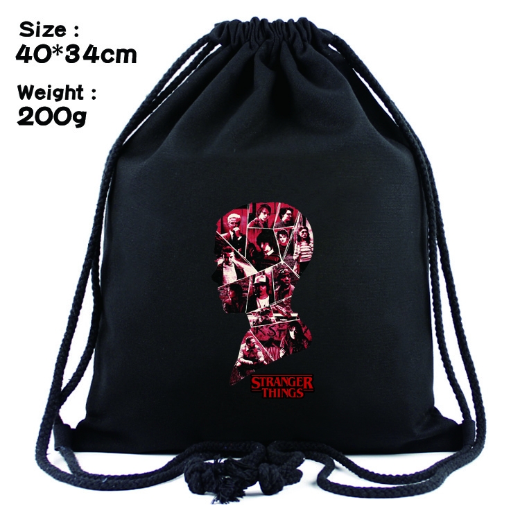 Stranger Things Anime Drawstring Bags Bundle Backpack  40x34cm  style 6