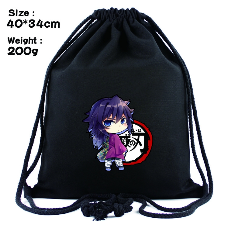 Demon Slayer Kimets Anime Drawstring Bags Bundle Backpack  40x34cm  style 12