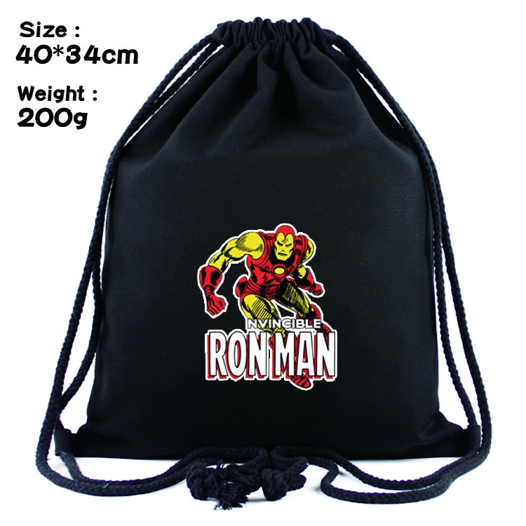 Superhero Iron Man Anime Drawstring Bags Bundle Backpack    style 2