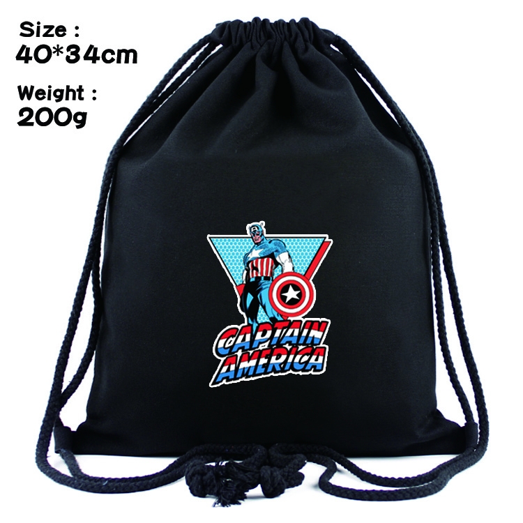 Superhero Captain America Anime Drawstring Bags Bundle Backpack    style 1