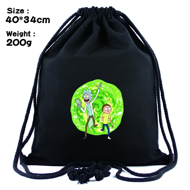 Rick and Morty Anime Drawstring Bags Bundle Backpack  style 2