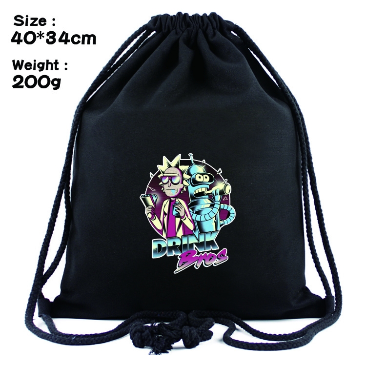 Rick and Morty Anime Drawstring Bags Bundle Backpack  style 17