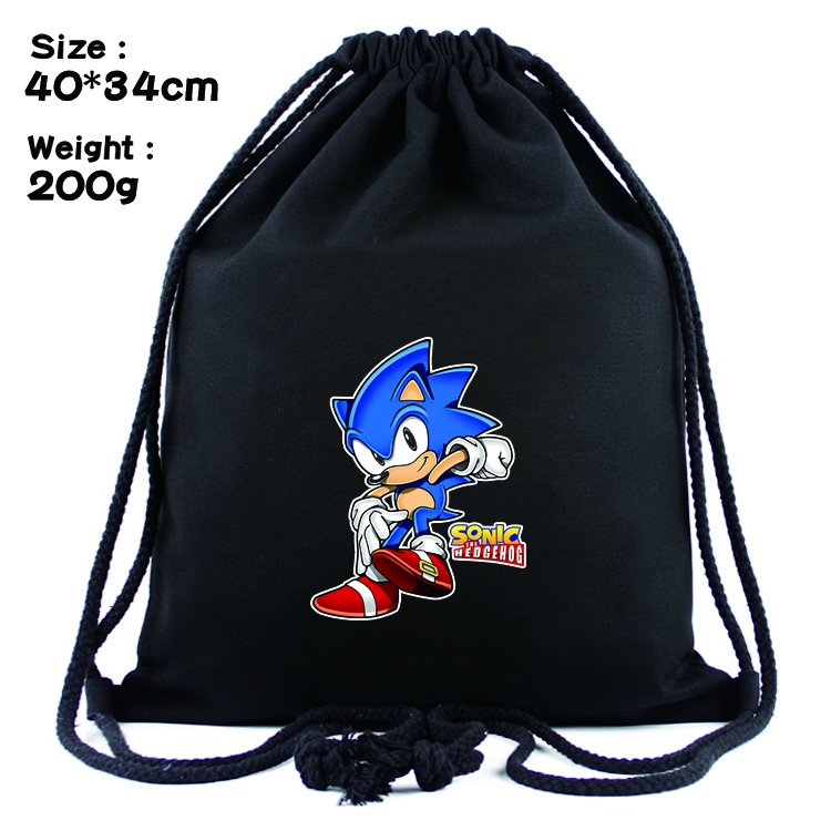 Sonic the Hedgehog Anime Drawstring Bags Bundle Backpack  style 4