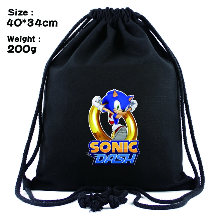 Sonic the Hedgehog Anime Drawstring Bags Bundle Backpack  style 2