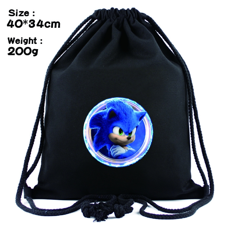 Sonic the Hedgehog Anime Drawstring Bags Bundle Backpack  style 1