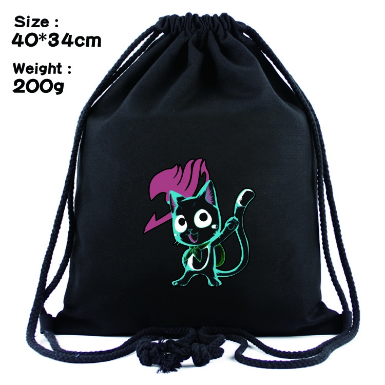 Fairy tail Anime Drawstring Bags Bundle Backpack  style 7