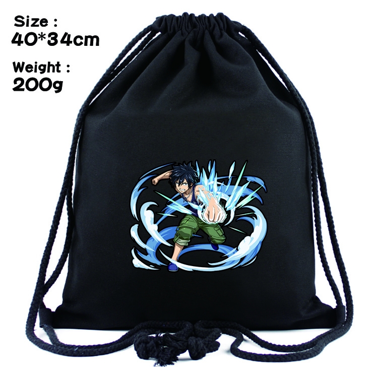 Fairy tail Anime Drawstring Bags Bundle Backpack  style 3