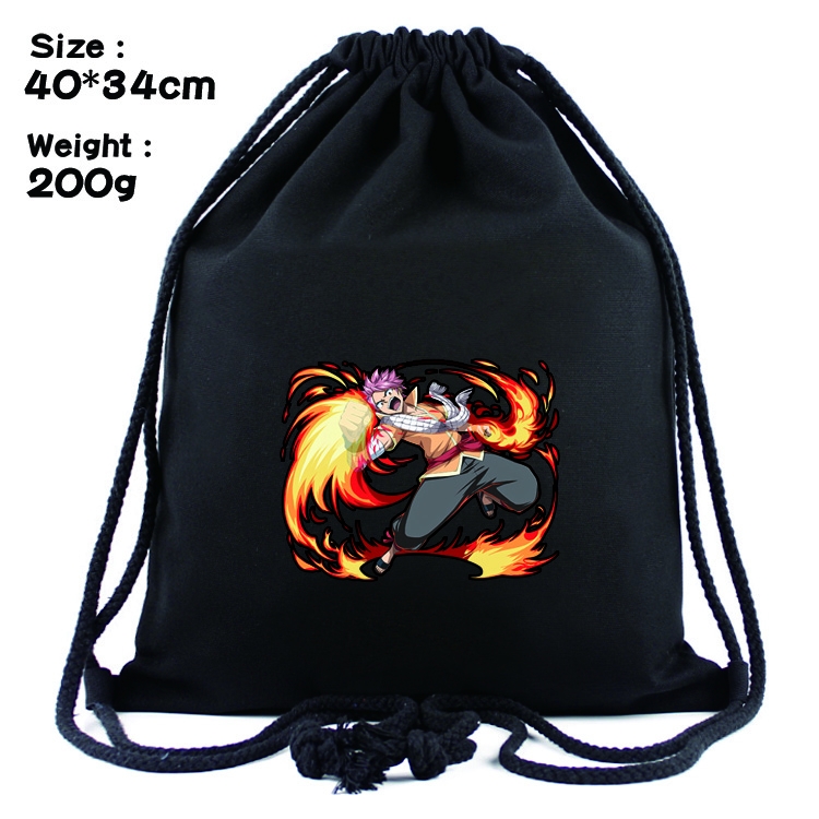 Fairy tail Anime Drawstring Bags Bundle Backpack  style 2