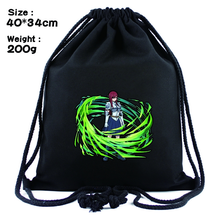 Fairy tail Anime Drawstring Bags Bundle Backpack  style 5