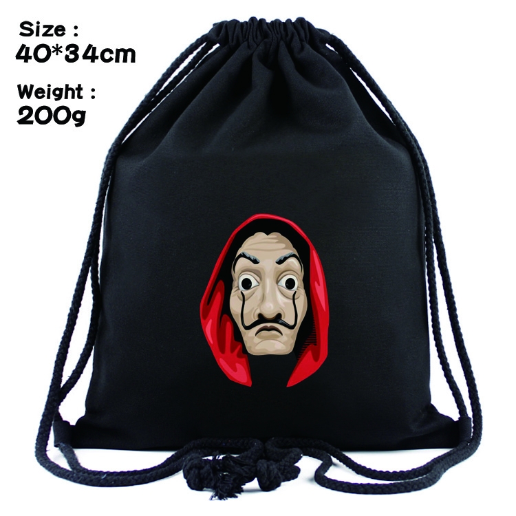 La casa de papel Anime Drawstring Bags Bundle Backpack  style 5