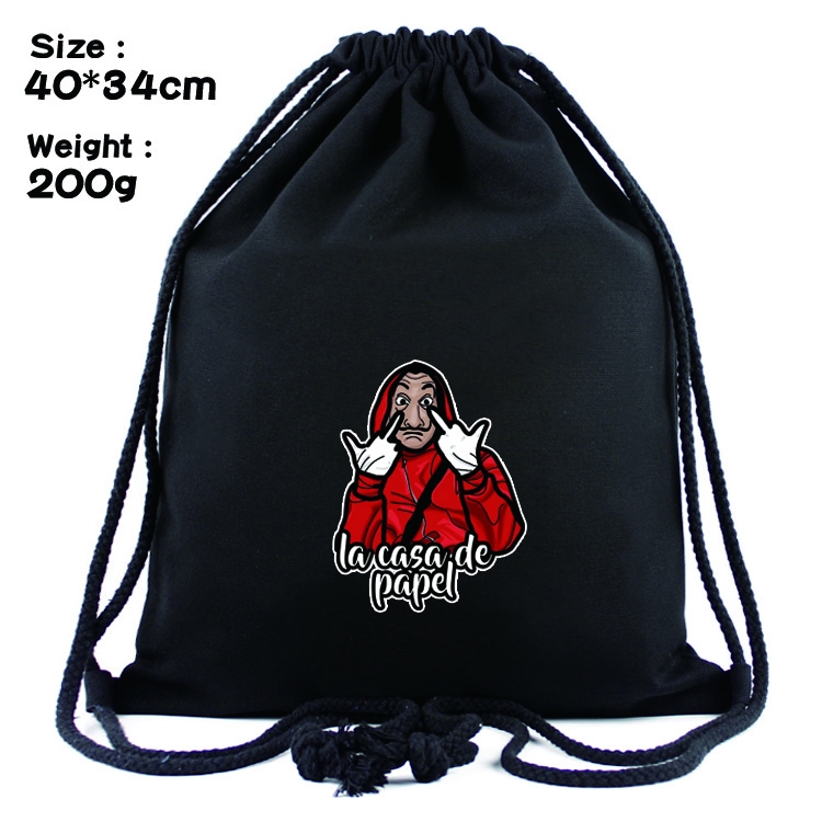 La casa de papel Anime Drawstring Bags Bundle Backpack  style 1