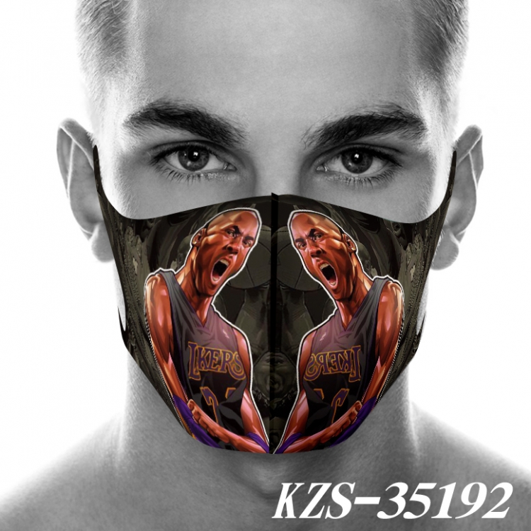 Kobe 3D digital printing masks price for 5 pcs KZS-35192A