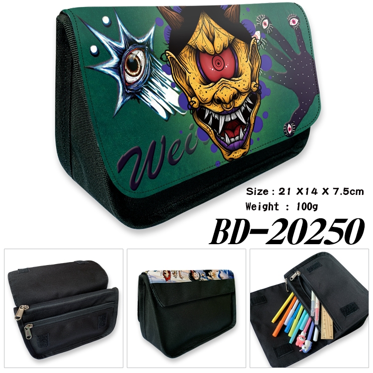 Anime double layer  canvas pencil bag wallet 21X14X7.5CM 100G