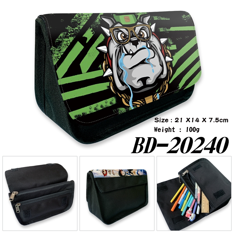 Anime double layer  canvas pencil bag wallet 21X14X7.5CM 100G