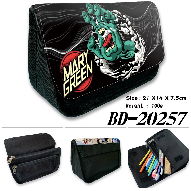 Anime double layer  canvas pencil bag wallet 21X14X7.5CM 100G