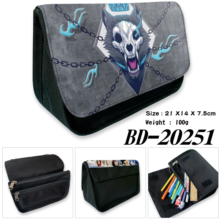 Anime double layer  canvas pencil bag wallet 21X14X7.5CM 100G