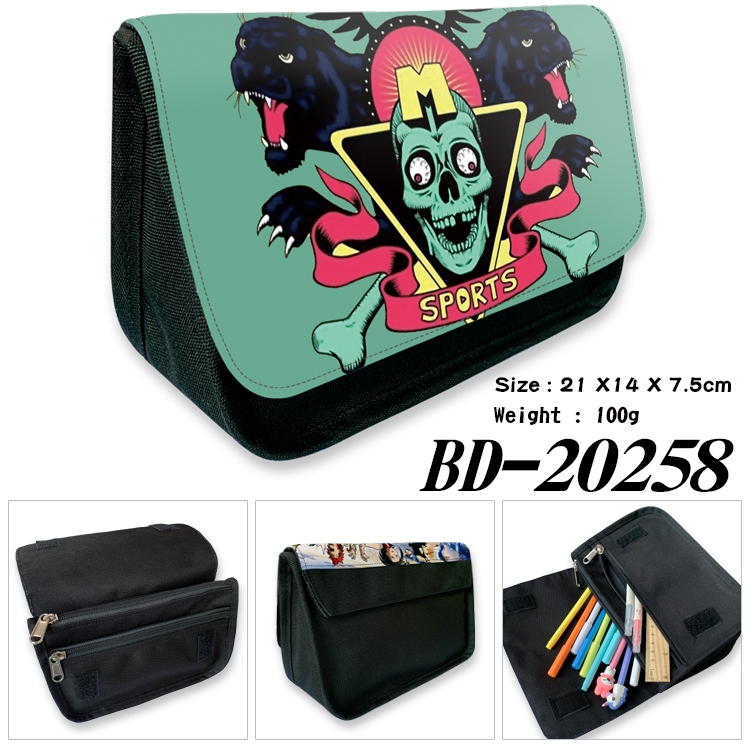 Anime double layer  canvas pencil bag wallet 21X14X7.5CM 100G