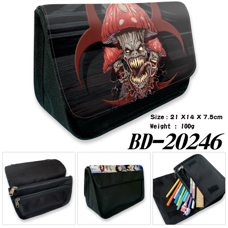 Anime double layer  canvas pencil bag wallet 21X14X7.5CM 100G