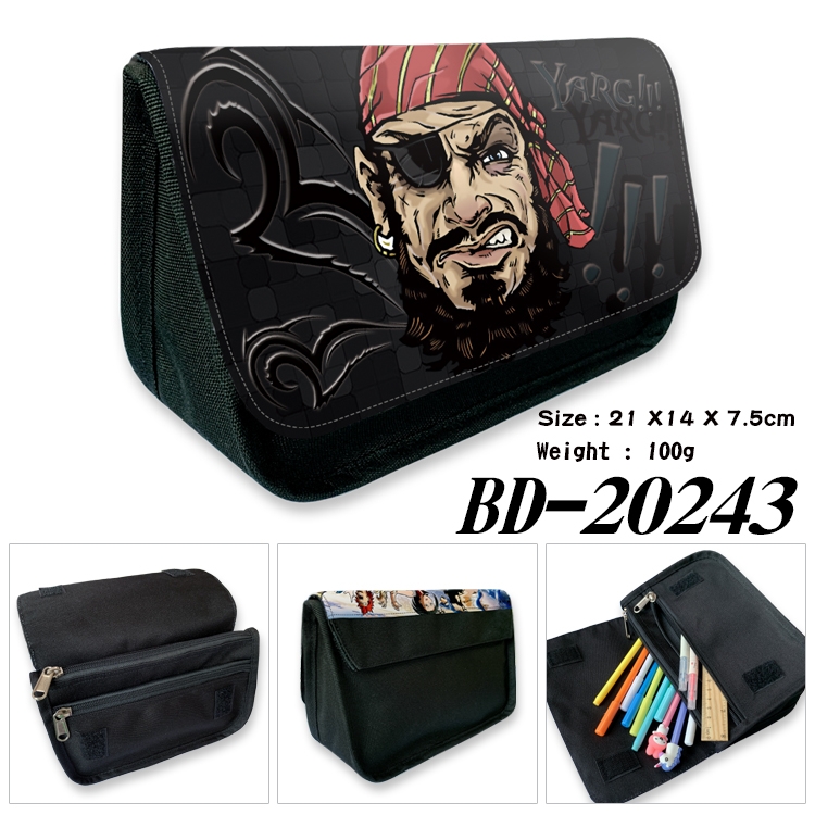 Anime double layer  canvas pencil bag wallet 21X14X7.5CM 100G