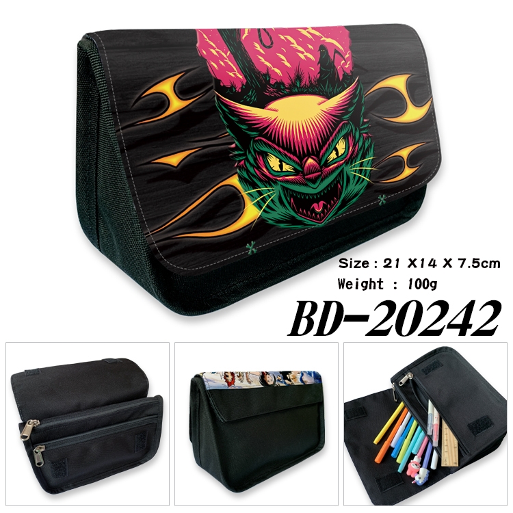 Anime double layer  canvas pencil bag wallet 21X14X7.5CM 100G