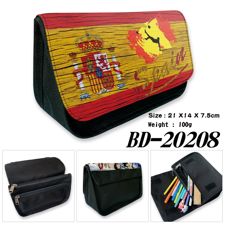 Anime double layer  canvas pencil bag wallet 21X14X7.5CM 100G