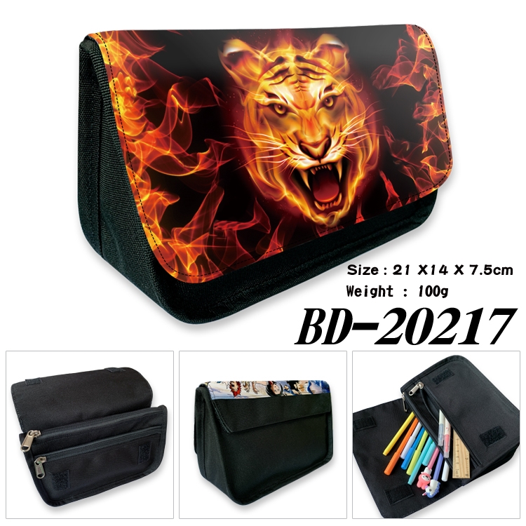 Anime double layer  canvas pencil bag wallet 21X14X7.5CM 100G